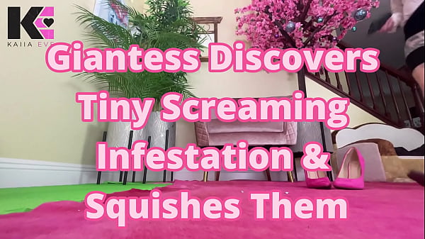 Giantess Discovers Tiny Screaming Infestation & Squishes Them